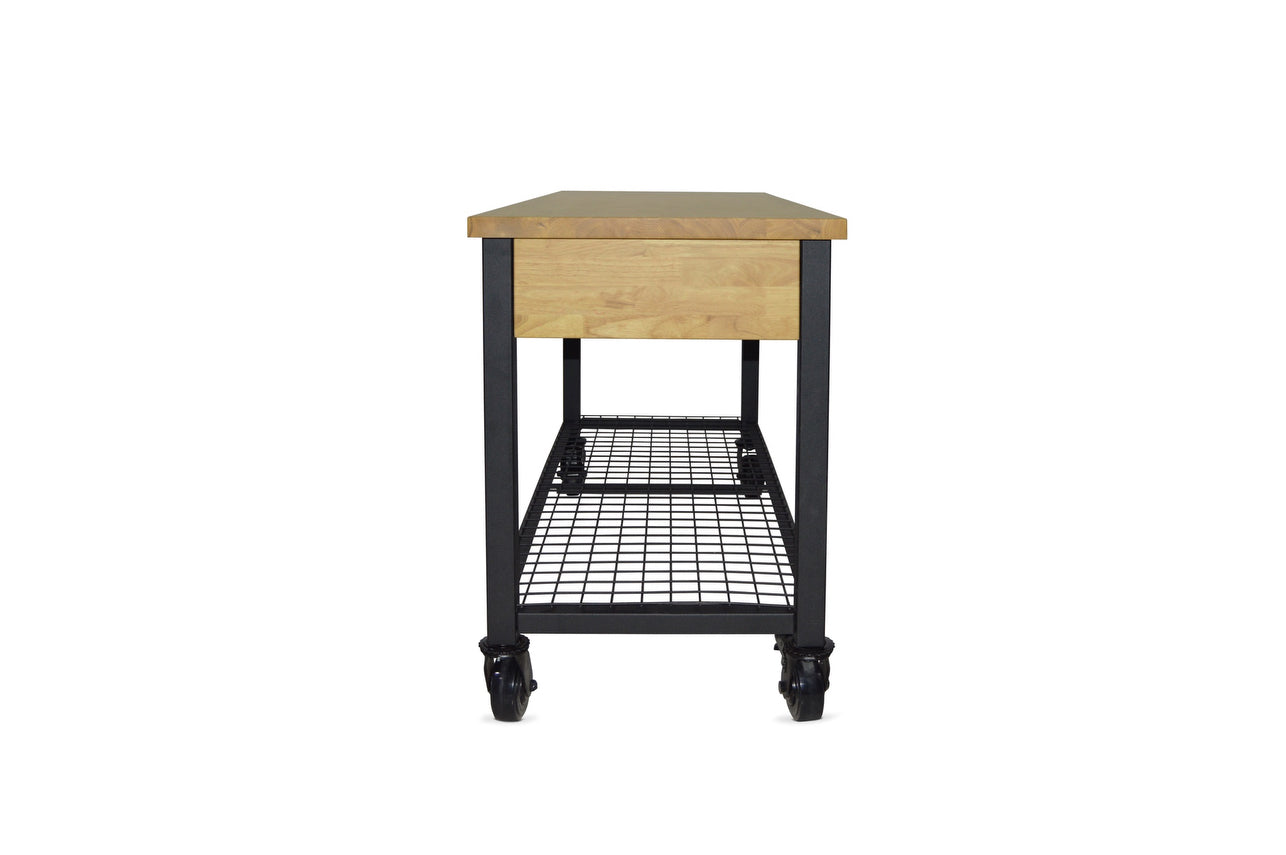 Duramax Rove 62 in. x 24 in. 3-Drawer Mobile Workbench with Solid Wood Top 68004