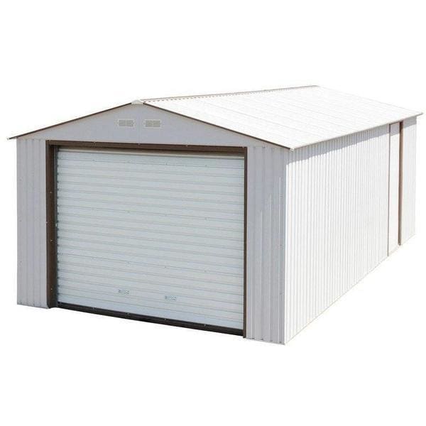 Duramax 12 x 20 Imperial Metal Garage Off White Brown 50931 - Imperial Metal Garage