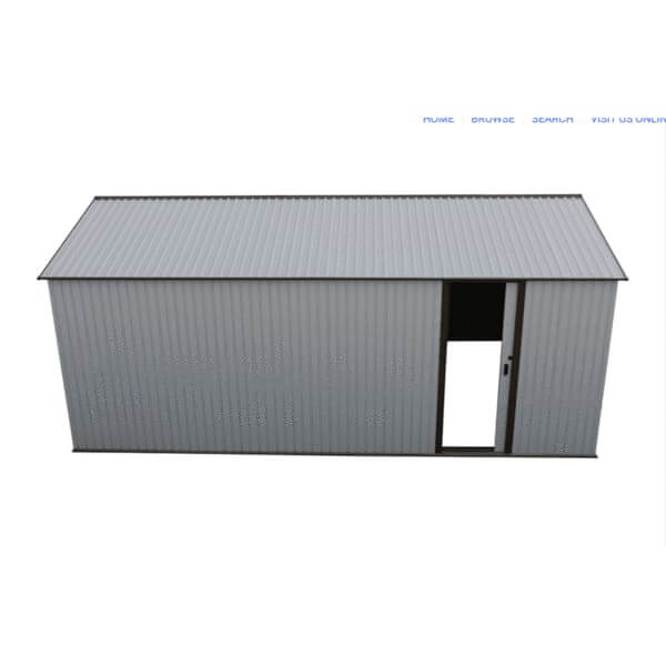 Duramax 12 x 26 Imperial Metal Garage Off White Brown 55131 - Imperial Metal Garage