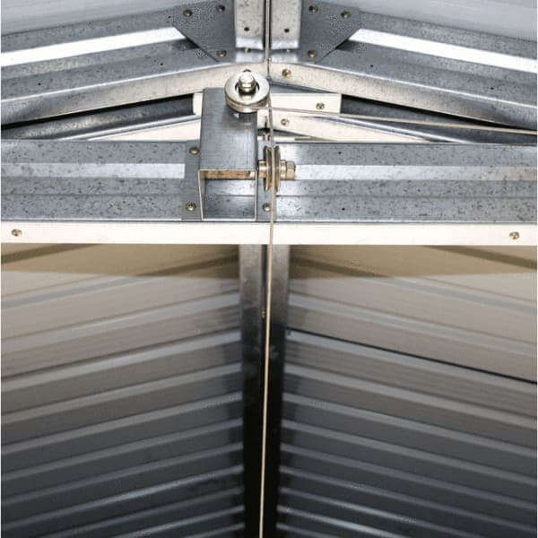 Duramax 12 x 26 Imperial Metal Garage Off White Brown 55131 - Imperial Metal Garage