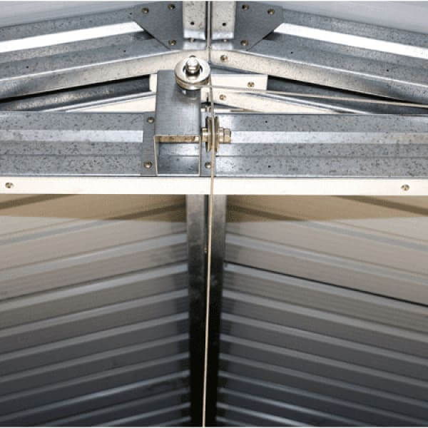 Duramax 12x26 Imperial Metal Garage Dark Gray w/ White Trim 55151 - Imperial Metal Garage