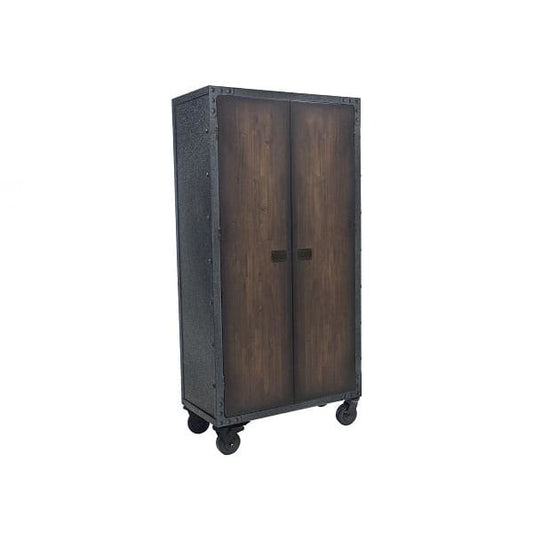 Duramax 36 In. W x 72In. H Industrial Free Standing Cabinet with wheels 68010 front angle view