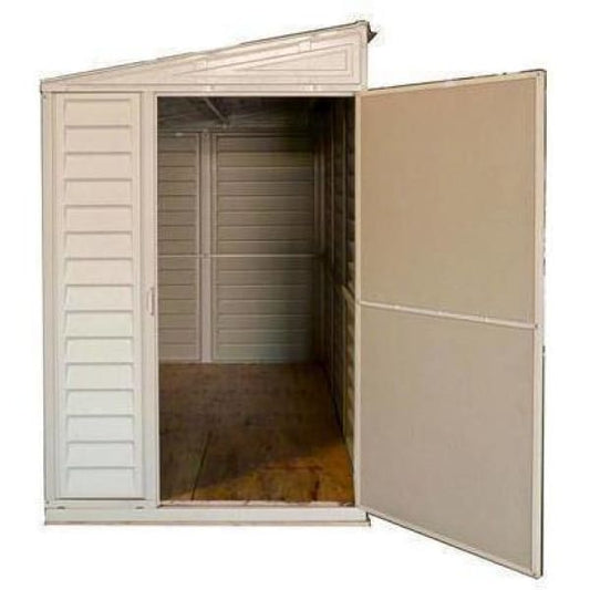 Duramax 4 x 8 SideMate Shed with Foundation 06625 - SideMate Shed door open