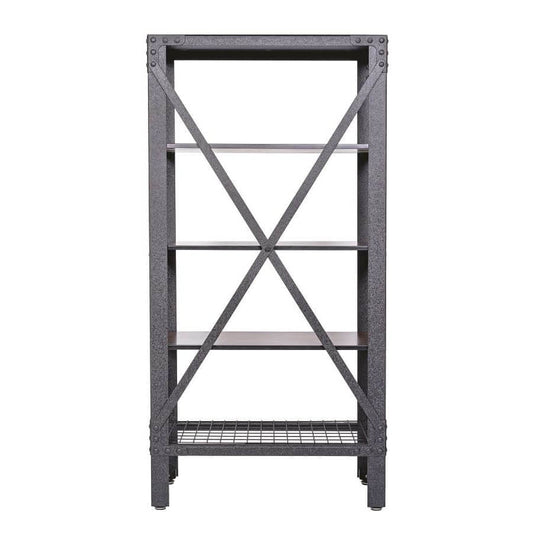 Duramax Industrial Metal and Wood Storage Bookcase 68060 rear view