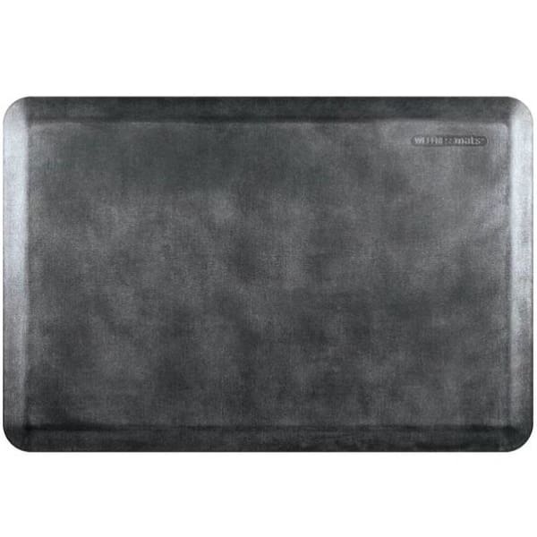 WellnessMats Linen Collection 3 X 2 X 3/4 - Onyx - WellnessMat A recyclable kitchen rug. Anti-microbial floor mat that gives comfort to your feet.