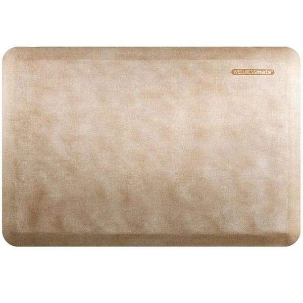 WellnessMats Linen Collection 3 X 2 X 3/4 - Sand Dollar - WellnessMat A stain and heat resistant kitchen mat. A floor mat made of 100% Polyurethane