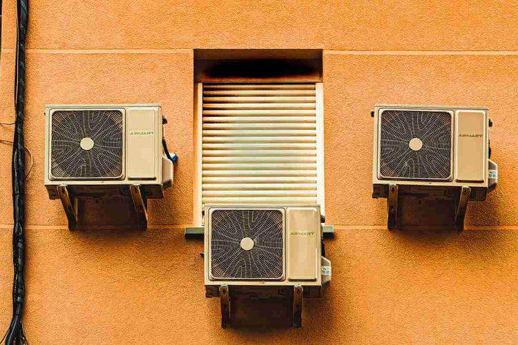 How to Install an Air Conditioner in a Metal Building View Outside