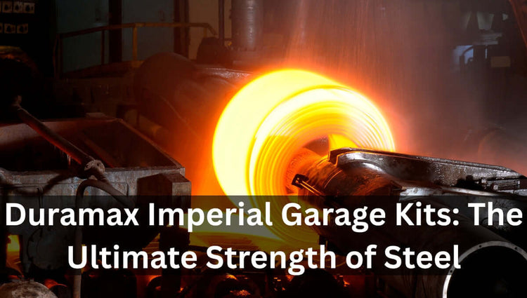 Hot-dipped galvanizing process for Duramax Imperial Garage Kits steel components showing molten zinc bath that creates superior corrosion resistance and durability