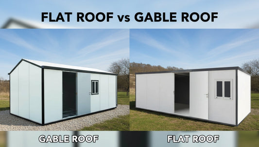 Compare Flat Roof vs Gable Roof for insulated buildings