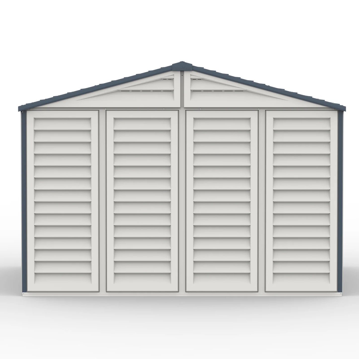 Duramax RidgeLine 10.5x10.5 vinyl storage shed 10124 rear view