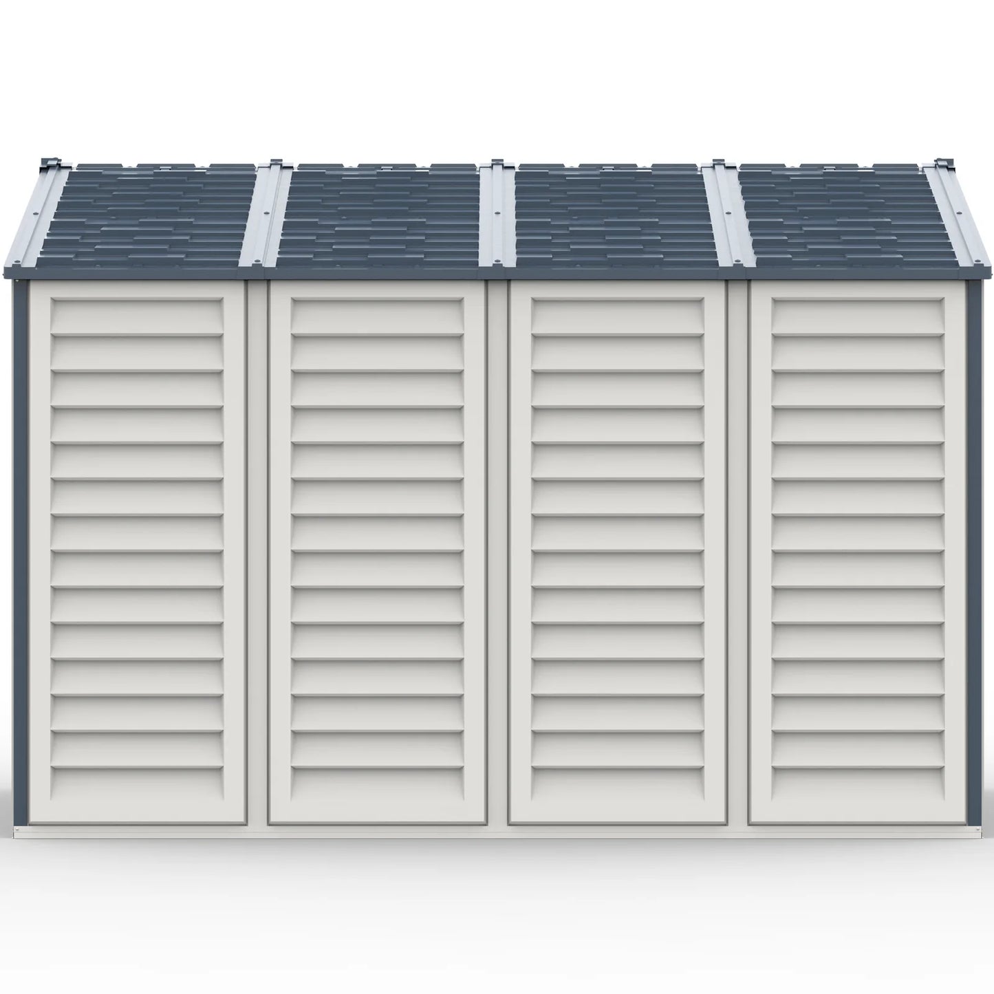 Duramax RidgeLine 10.5x10.5 vinyl storage shed 10124 side profile view