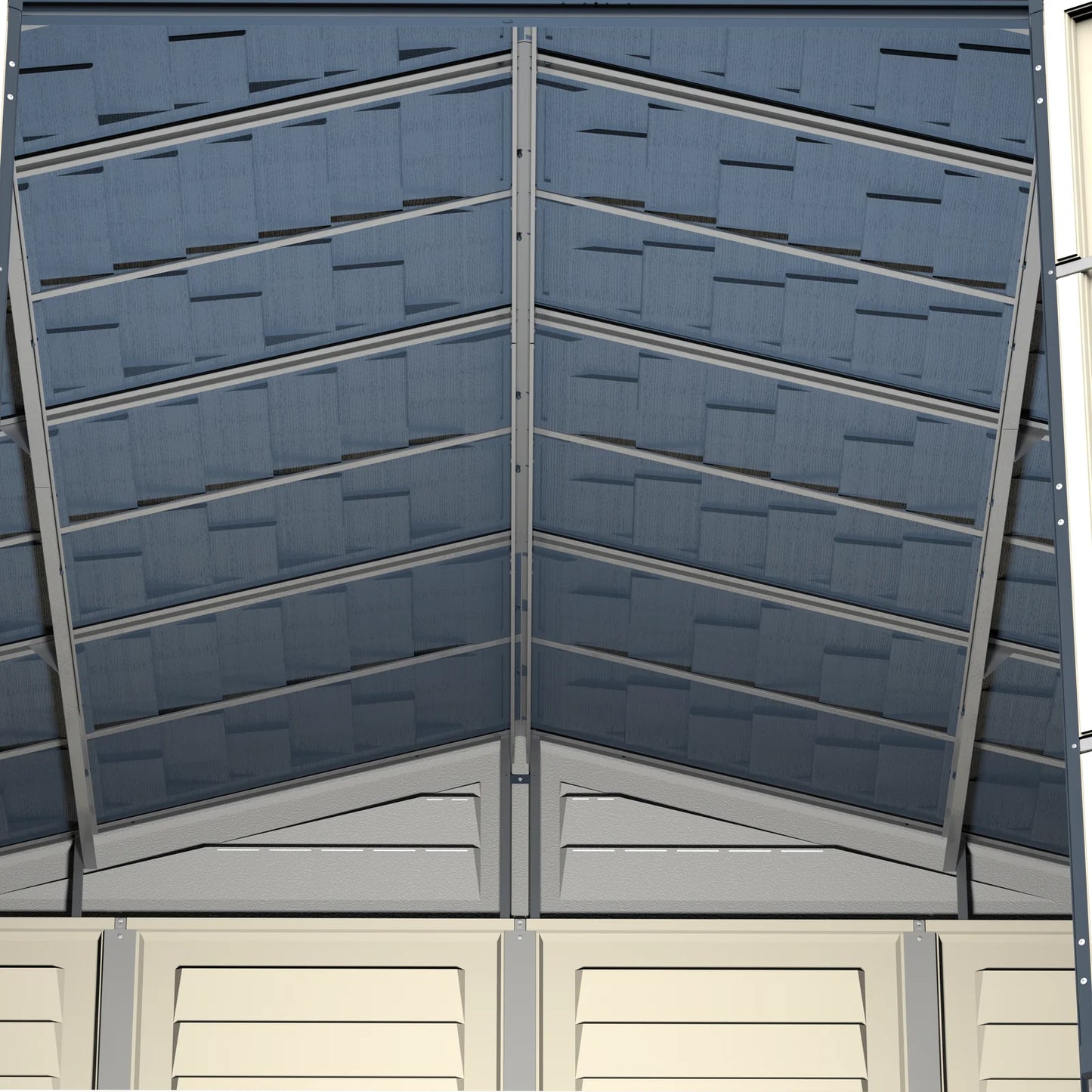 Duramax RidgeLine 10.5x10.5 vinyl storage shed 10124 roof support detail