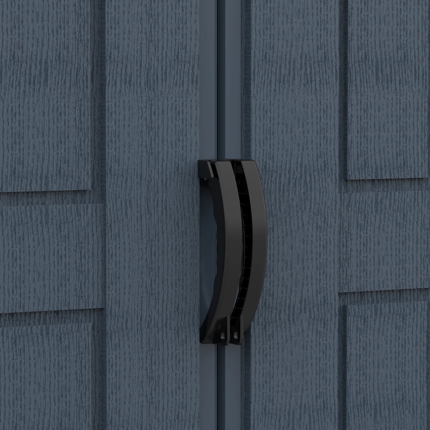 Duramax RidgeLine 10.5x10.5 vinyl storage shed 10124 double-door handle detail
