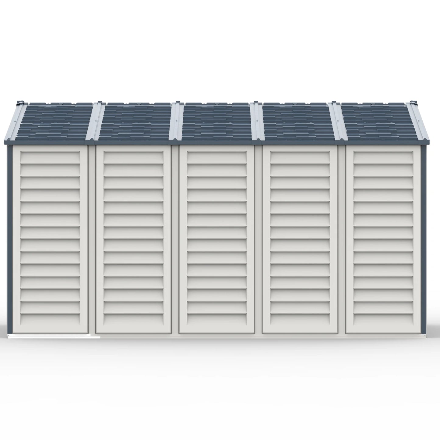 Duramax RidgeLine 10.5x13 vinyl storage shed 10134 side profile view