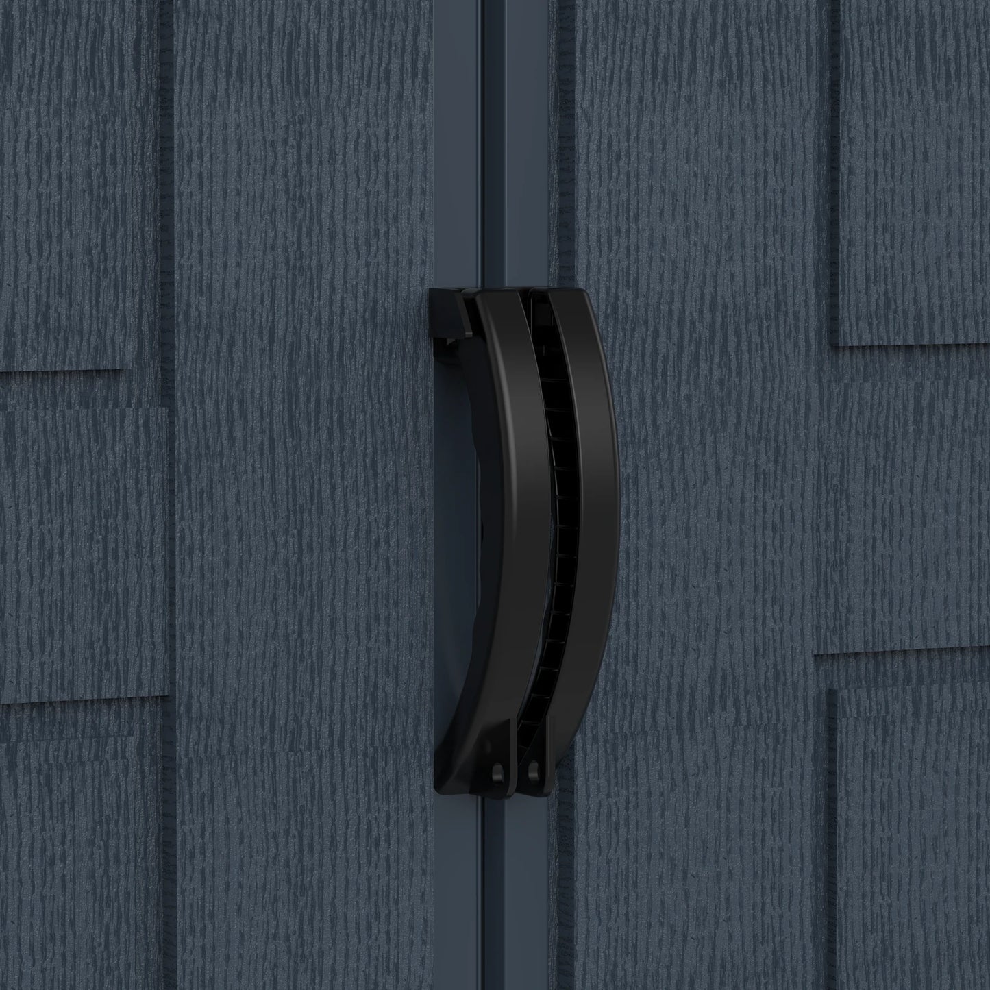 Duramax RidgeLine 10.5x13 vinyl storage shed 10134 double-door handle detail
