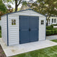 Duramax RidgeLine 10.5x8 vinyl storage shed 10114 product overview graphic