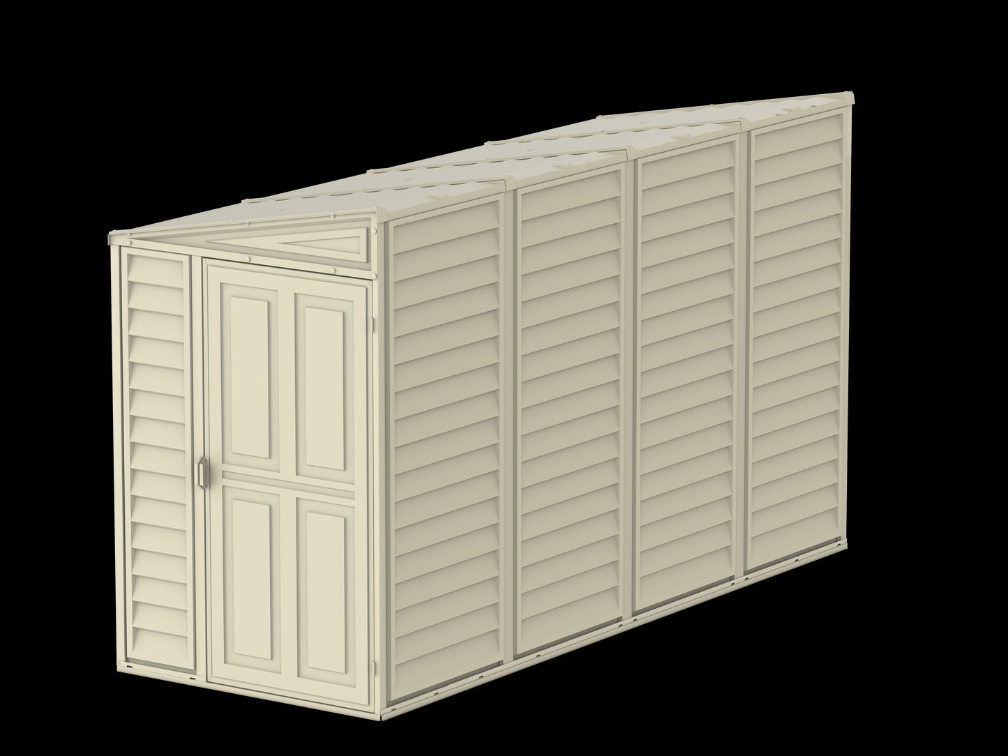Duramax 4x10 Sidemate Shed w/foundation 06725 backside view