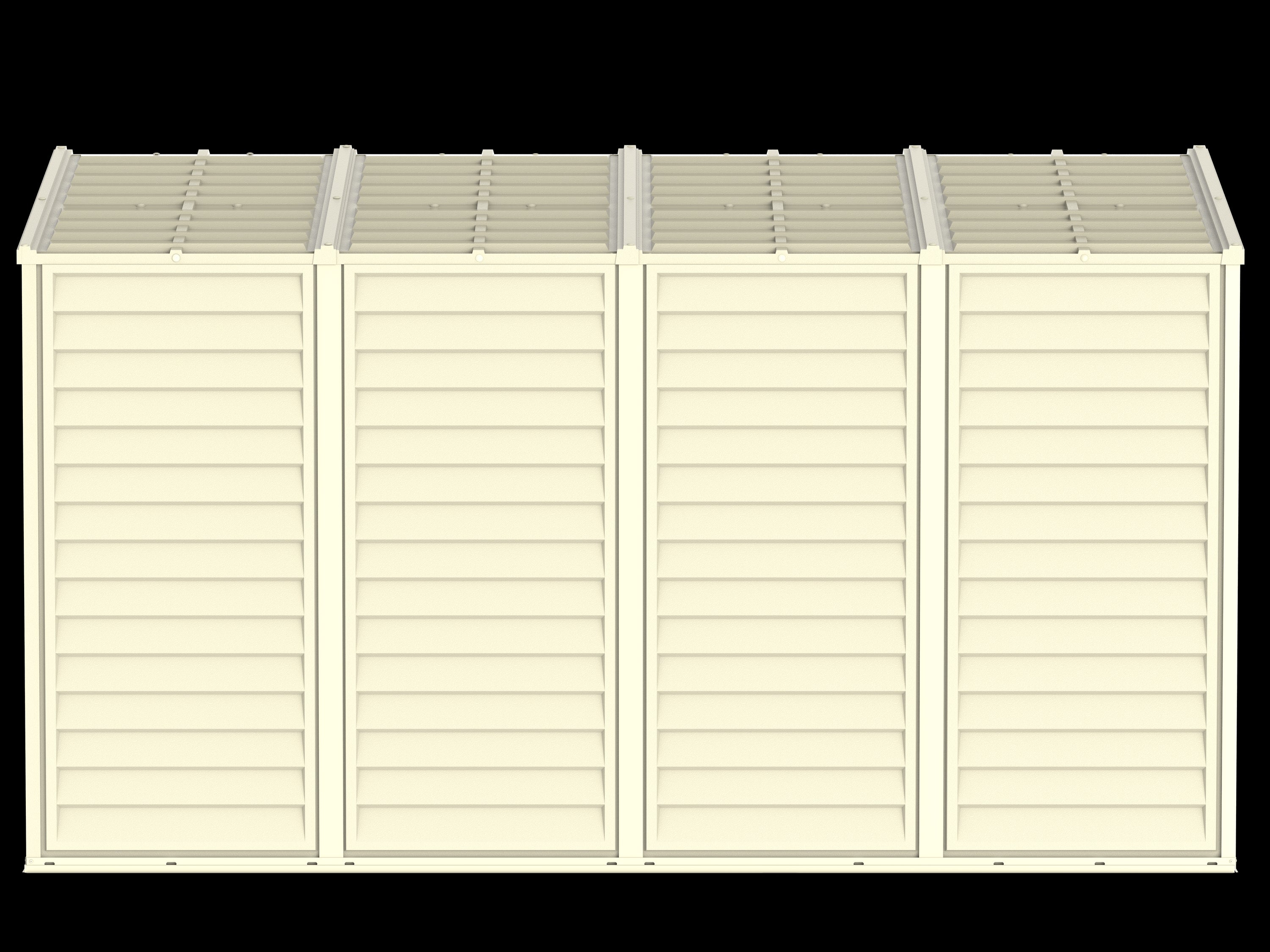Duramax 4x10 Sidemate Shed w/foundation 06725 back view