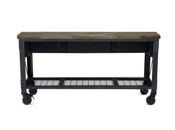 Duramax 72"Wx24"D 3-Drawer Rolling Workbench Aged Macadamia 68001M