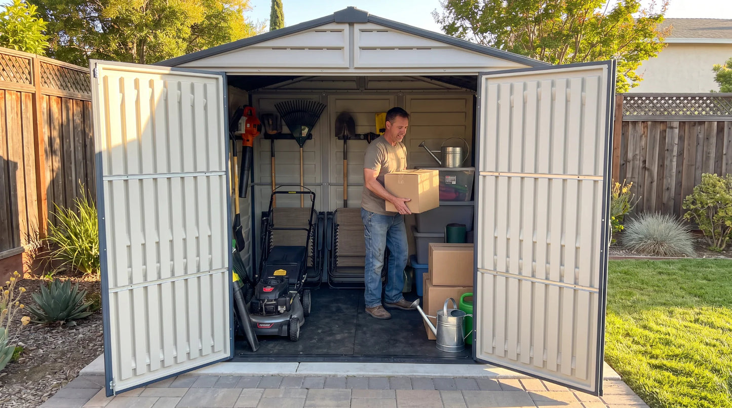 Duramax Ridgeline 8x6 Vinyl Storage Shed 10086