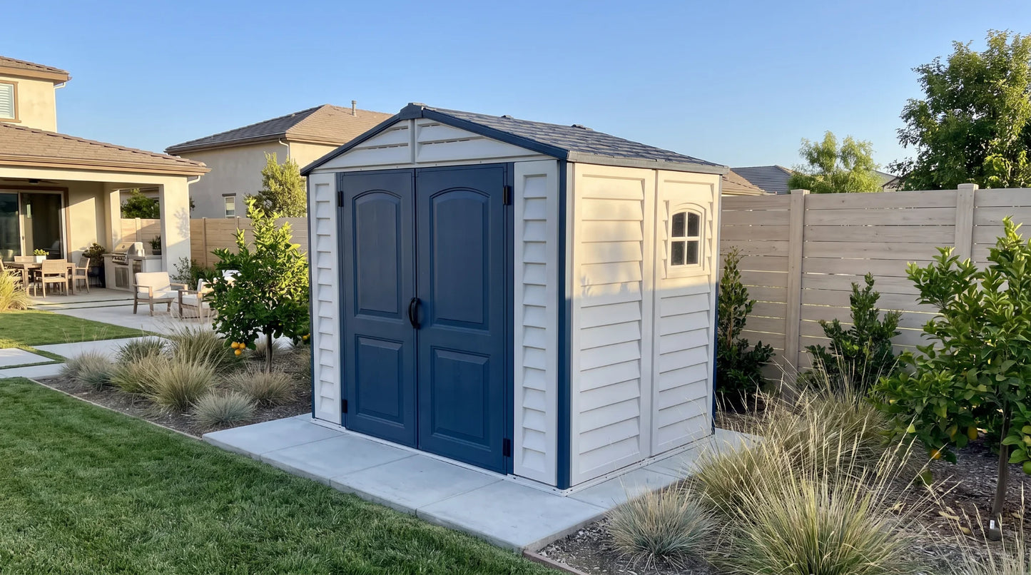 Duramax Ridgeline 8x6 Vinyl Storage Shed 10086