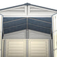 Duramax RidgeLine 10.5x5 vinyl storage shed 10105 interior view of roof support components