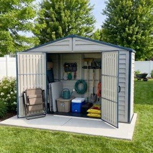 Duramax Ridgeline 10.5x3 Narrow Vinyl Storage Shed 10103