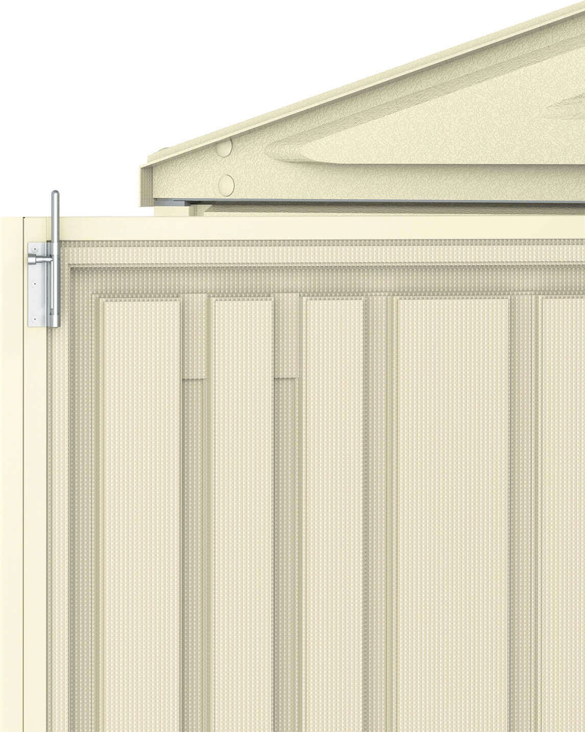 Duramax 10.5' x 5.0' Woodbridge with Foundation 00283 view of corner roof