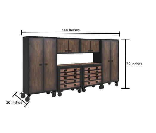 Duramax 6-Piece Garage Storage Combo Set Tool Chests, Wall Cabinets, Free Standing Cabinets dimensions