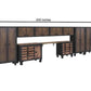 Duramax 10 Piece-Garage Storage Combo Set with Tool Chests, wall & floor cabinets in wood w metal frame 