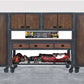 Duramax 5-Piece Garage Storage Combo Set w/ Workbench, Wall Cabinets front view 