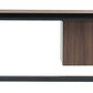 Duramax Jackson 62" Industrial Metal & Wood desk with drawers 68050 rear level view