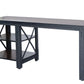 Duramax Weston 72" Industrial Metal & Wood desk with shelves 68052 side angle view