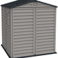 Duramax 6' x 6' StoreMate Plus Vinyl Shed w/ Floor 30425 back view of the shed
