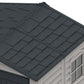 Duramax 6' x 6' StoreMate Plus Vinyl Shed w/ Floor 30425 sloped roof tile design view from above with side window