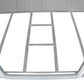 Duramax 8x6 Top Pent Roof w/ Skylight - Light Gray 20552