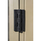 Duramax 10.5 x 8 Woodbridge Plus w/ Foundation 40214 Exterior view of door hinge