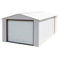 Duramax 12 x 26 Imperial Metal Garage Off White Brown 55131 - Imperial Metal Garage