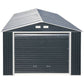 Duramax 12x26 Imperial Metal Garage Dark Gray w/ White Trim 55151 - Imperial Metal Garage
