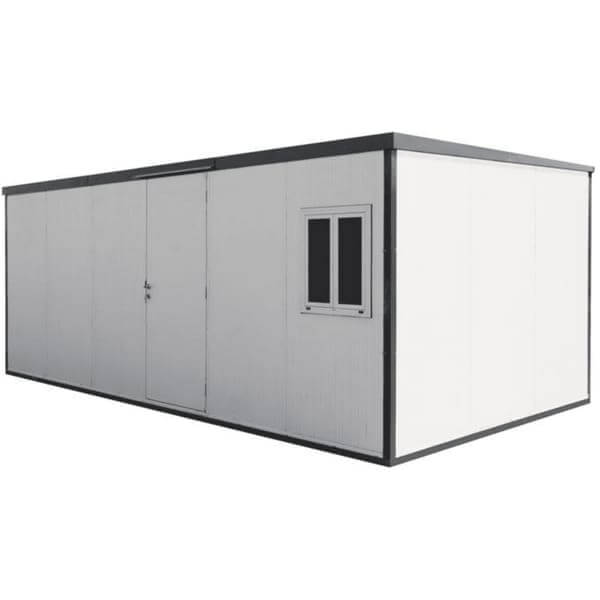 Duramax 22' x 10' Flat Roof Insulated Building 30872 corner view with window