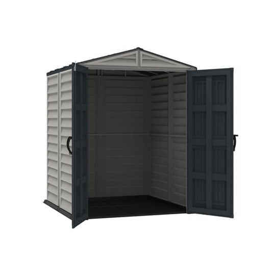 Duramax 5 x 5 YardMate Pent Plus 35525 - YardMate Pent Sheds double entrance open doors with floor