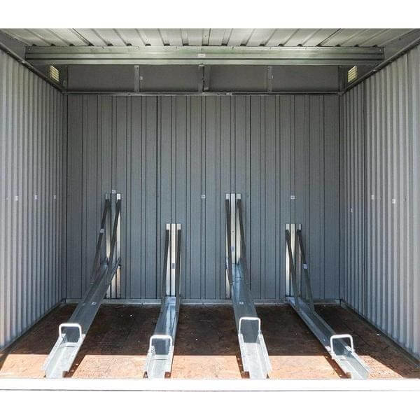 Duramax 6 x 6 Bicycle Store 73051 - Metal Shed interior view empty