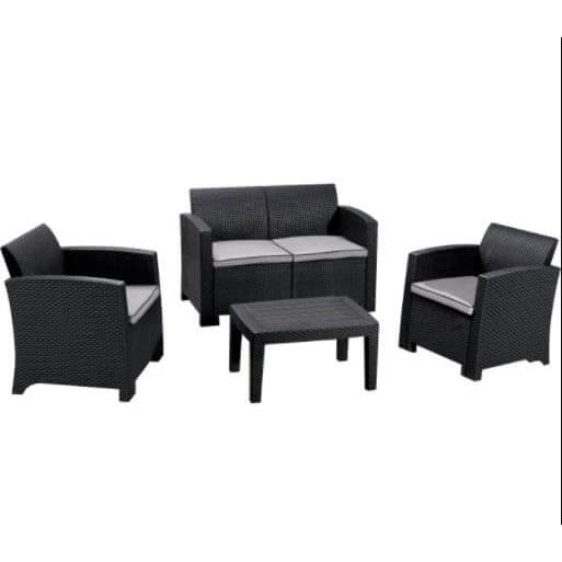 Duramax Cedarrattan Sofa Set-Medium, Black 86771