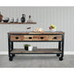 Duramax Darby 72" Metal & Wood kitchen island Desk w/ Drawers 68051 lifestyle in house pic