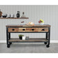 Duramax Darby 72" Metal & Wood kitchen island Desk w/ Drawers 68051