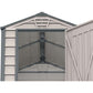 Duramax EverMore 4' x 6' Vinyl Storage Shed 30625 interior ceiling view