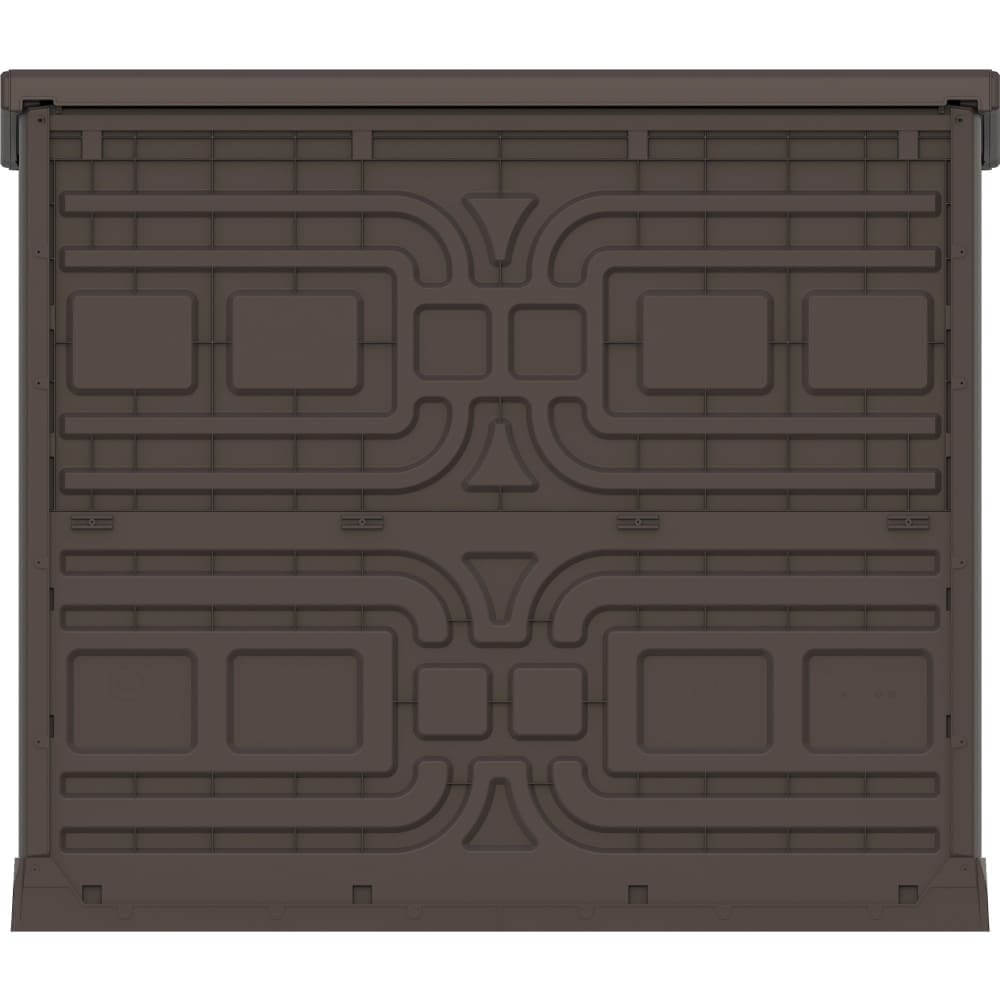 Duramax Storeaway Flat Lid 1200L Brown 86631 Flat Lid closed front view