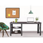 Duramax Weston 72" Industrial Metal & Wood desk with shelves 68052 lifestyle view in office