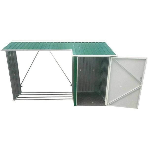Duramax WoodStore Combo Green with Off White Trim 53661 - Metal Shed
