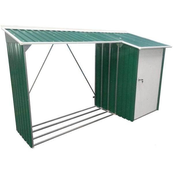 Duramax WoodStore Combo Green with Off White Trim 53661 - Metal Shed